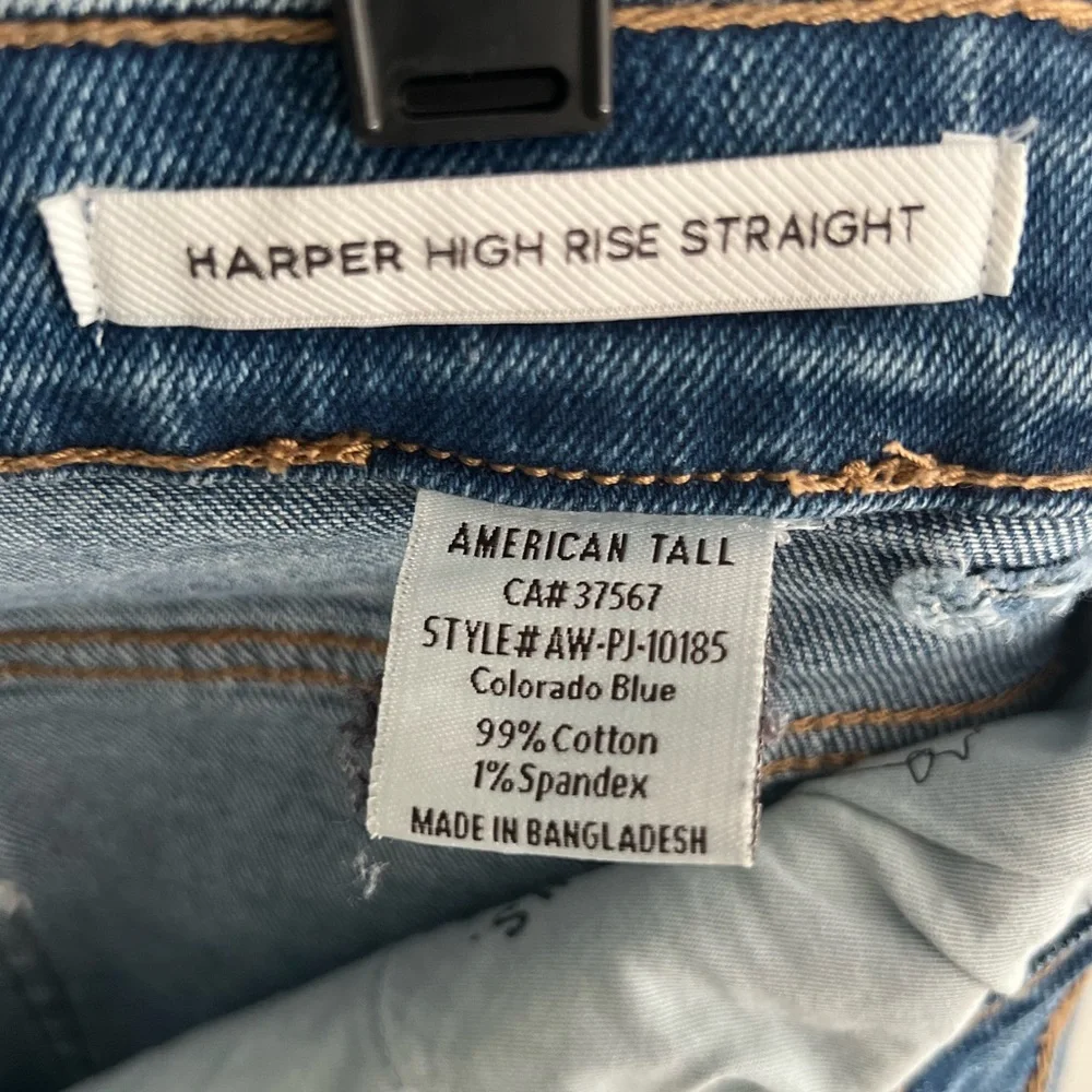 High-Rise Straight Stretch Women's Jeans - Size 32/35 Length - Picture 6 of 6
